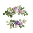 thumbnail image 1 of Mornei 2 piezas de flores de arco de boda, guirnalda de flores artificiales, letrero de bienvenida moderno, decoraciones F, 1 of 8