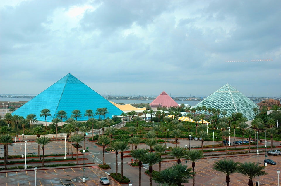 Pyramids Galveston Texas20 Inch By 30 Inch Laminated Poster With