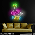 thumbnail image 3 of Craftnamesign Silly Goose With Glasses Neon Light For Kids Room Kids Zone Wall Sign, 3 of 5