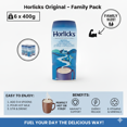 thumbnail image 2 of Horlicks Boisson Santé Maltée Originale 400 g, Lot de 6 – Boisson Nutritionnelle Classique à Base de Malt, 2 of 9