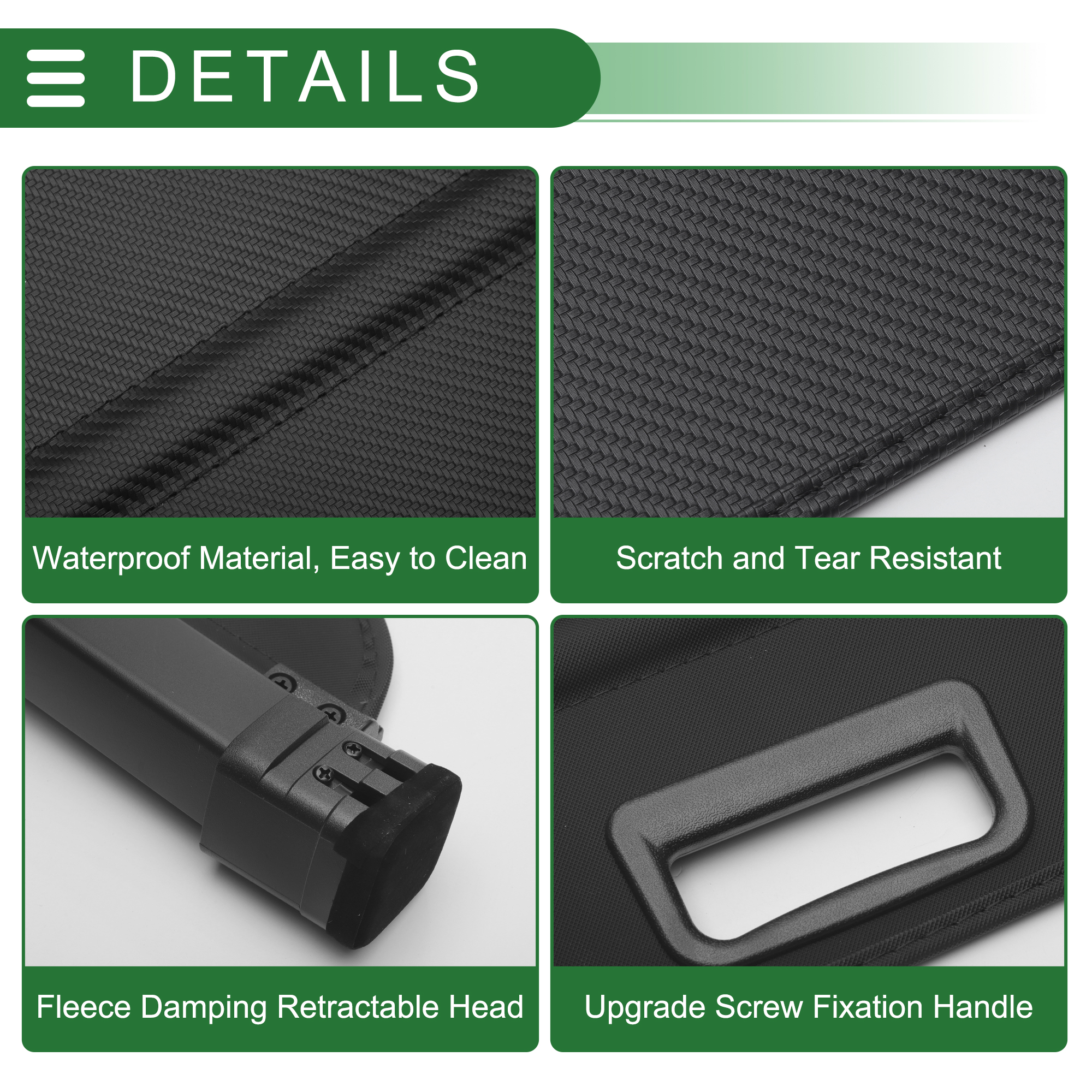 Unique Bargains Retractable Cargo Cover for Mercedes-Benz GLS 2012-2018 Gloss Black