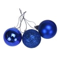 thumbnail image 3 of 2025 CISIL & 24-Count Christmas Tree Ornaments Shatterproof Multi-Textured Blue Balls 8cm 3.15In, 3 of 3