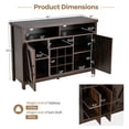 thumbnail image 3 of Giantex Buffet Cabinet w/Storage, Kitchen Sideboard w/Removable Wine Rack & Adjustable Shelves for Home or Office, 3 of 6