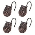 thumbnail image 2 of RENACLIPY Easy Install Owl Shower Curtain Hooks, Brown, 12 Pieces - Home Decor Accessories, 2 of 6