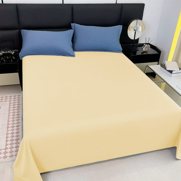 FcBaudy Bed Sheet Piece Dormitory By Skin Cotton Household Solid Color Plain Bed Sheet Piece a sheet