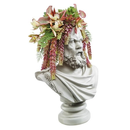 Bust Planter of Antiquity Statue: The Philosopher Socrates