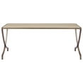 thumbnail image 3 of American Home Classic Steve Traditional Metal and Marble Coffee Table in Brass, 3 of 6