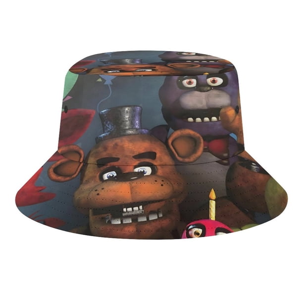 Five Nights at Freddy's Sombrero bucket para adultos, gorra de protección solar, sombrero de pescador plegable para viajes al aire libre, pesca y actividades de verano
