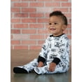 Onesies Brand Baby Boy Sleep 'n Plays Footed Pajamas, 4Pack (Newborn