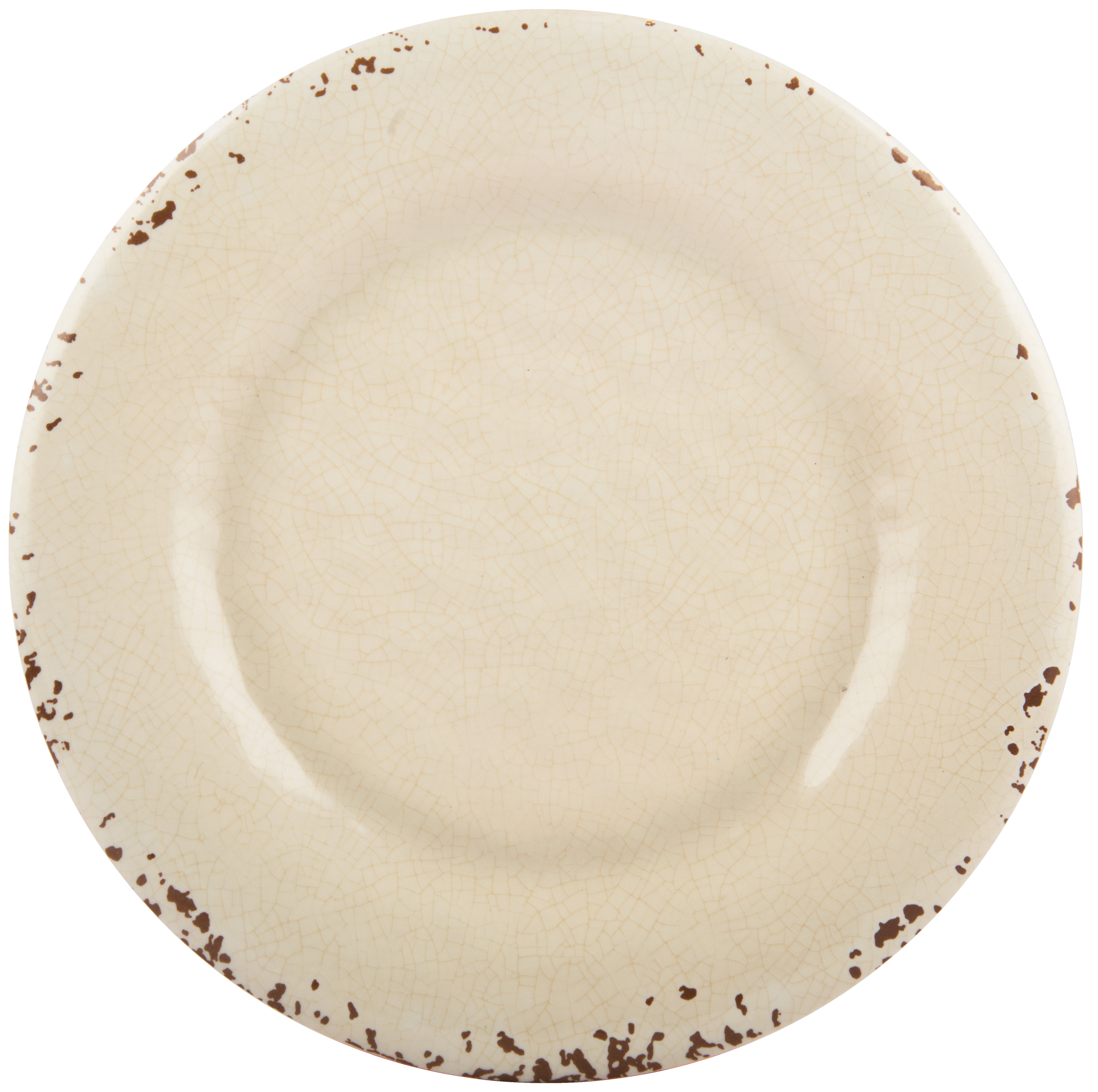 Melange 6-Piece Melamine Salad Plate Set (Rustic Collection ) |White ...