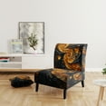 thumbnail image 2 of Designart "VORTEX Tangle" Gold Abstract Upholstered Accent Chair - Modern Arm Chair For Bedroom, 2 of 7