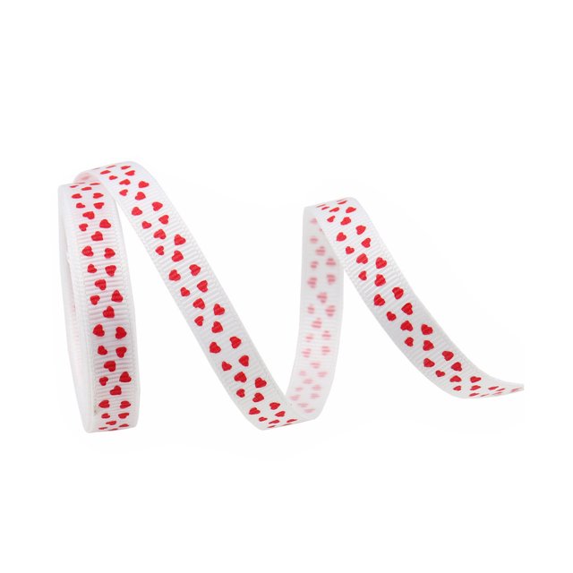 CSChome DIY Ribbon Love Heart Ribbon – Non fading Elegant Pattern DIY Festival Decoration (10mm)