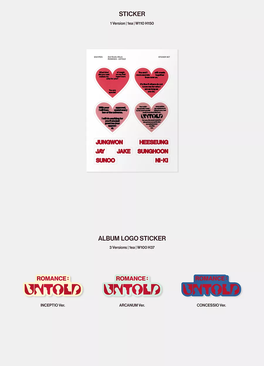 ENHYPEN - [ROMANCE : UNTOLD] Album CONCESSIO Version