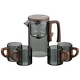 thumbnail image 1 of HAOMONZEN Water Separation Glass Teapot with Wooden Handle Teapot Glass Teapot with Infuser Magical Teapot Glass Glass Teapot with Strainer Filter Teapot with Infusers Deals Today 2024, 1 of 9