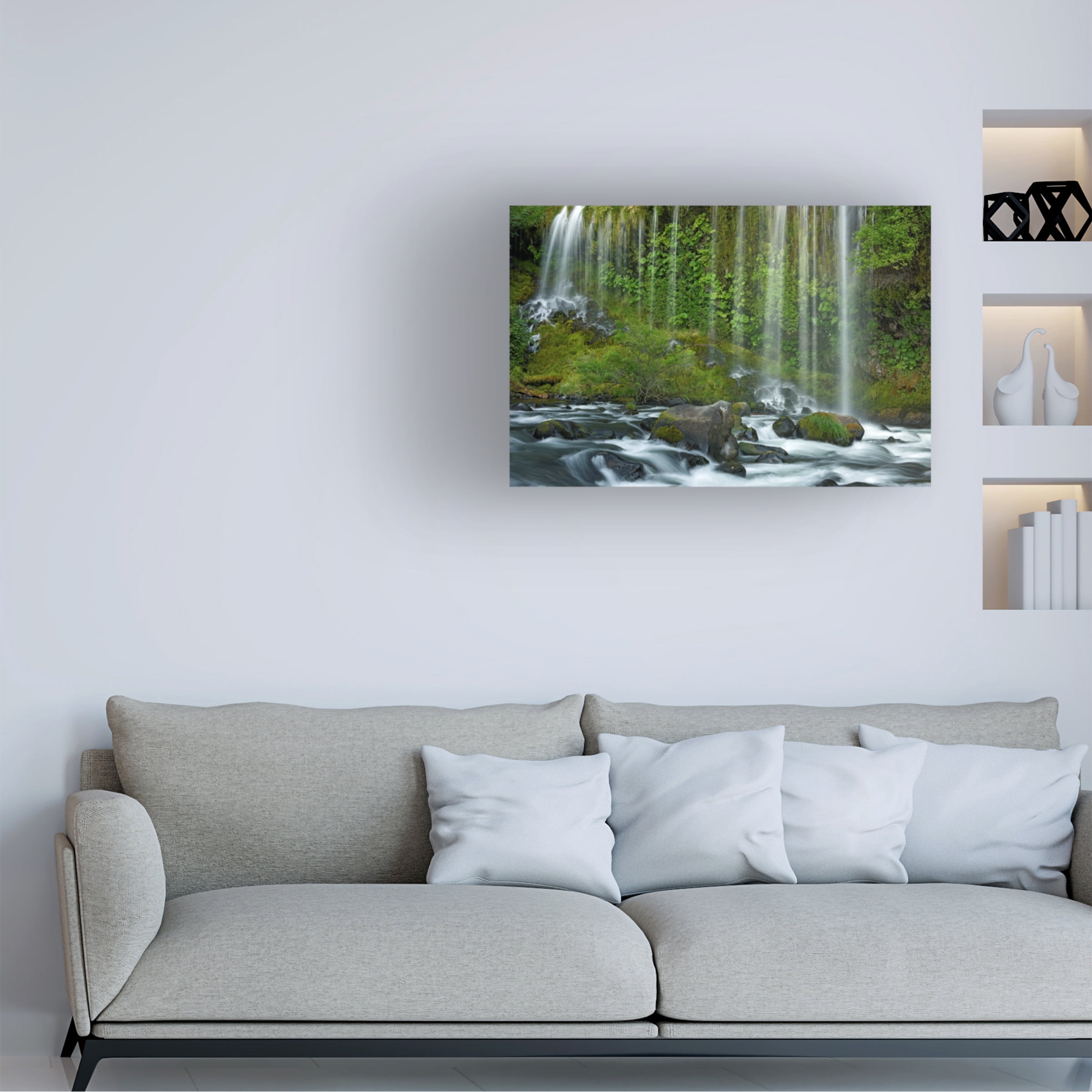 Trademark Fine Art Mike Jones Photo Mossbrae Falls Canvas Wall Art - 30x47