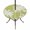 Lime, White, Cream, variant on Round Outdoor Tablecloth with Umbrella Hole and Zipper, Pink Palm Trees Tablecloth with Elastic Waterproof, Farmhouse Tropical Summer Beach Patio Table Covers for 45" - 54" Picnic Pool Tables
