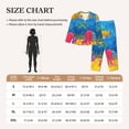 thumbnail image 4 of Lsque Submarine And Landscape Pattern Long Sleeve Pajama Set for Women - Soft 2-Piece Sleepwear and Loungewear Set with Pockets, Comfy Nightwear-Large, 4 of 7