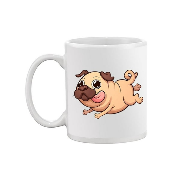 Funny Running Pug Mug  -Image by Shutterstock,