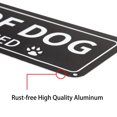 thumbnail image 5 of LMTODLFG Beware of Dog No Trespassing Sign, 12x3 Inch Rust Free .040 Aluminum Metal Sign, UV Protected Weatherproof Reflective Warning Dog Sign Indoor or Outdoor Use for Fence Door or Gate, 5 of 10