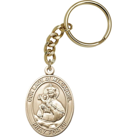 Gold Oxide O/L of Mount Carmel/Scapular Keychain