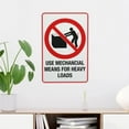 thumbnail image 5 of Use Mechanical Means For Heavy Loads Tin Sign Warning Metal Sign Vintage Sign Wall Decor for Home Farm Bar Coffee Shop Club Decoration 8x12 Inch, 5 of 7