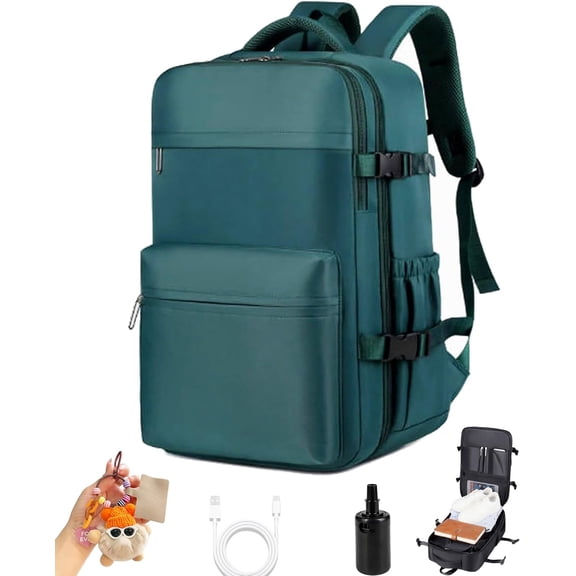 Backpack, Vacuum Backpack Travel With Pump, Waterproof And Large Capacity, Suitable For Outdoor Travel (Peacock Blue)