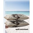thumbnail image 4 of Pack of 2 Outdoor Pillow Covers, Running Horse Animal Retro Newspaper Pattern Waterproof Square Throw Pillowcase Cushion Decorative Pillow Covers for Couch Patio Tent, 20x12 in, 4 of 6