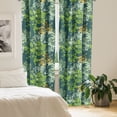 thumbnail image 2 of Ambesonne Autumn Curtains, Grunge Leaves Colorful Art, Pair of 28"x84", Lime Green and Earth Yellow, 2 of 5