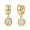 Gold-Chunky Round Hoops, variant on Fashion Pendant Earrings, Women's Style, Bold and Bold Zirconia Earrings (Gold/Silver)