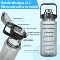 thumbnail image 4 of Botella de agua 2 litros,Bote de agua Portátil para Gimnasio,Botella Deportiva con Marcas de Tiempo Reutilizable y sin BPA,Termo agua de Gran Capacidad,para Gimnasio,Viajes,Oficina,negra, 4 of 4