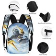 thumbnail image 3 of Ninjago 3 Pcs Backpack Set With Lunch Bag And Pencil Case Casual Bookbag Lunch Box Pencil Box, 3 of 8
