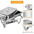 thumbnail image 2 of Jacgood Chafing Dish Buffet Set 4 Pack 8QT, Stainless Steel 2 Pans Food Warmer Set, Rectangular Buffet Server with Tongs & Spoons for Parties, Catering, Banquets, Events, 2 of 9