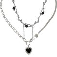 thumbnail image 1 of 2 piezas de collar de nube de flores de corazón de diamante colorido estilo dopamina accesorios para mujer, 1 of 7