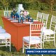 thumbnail image 5 of [6 pies] Funda para mesa de patio elástica rectangular, ajustada, lavable y resistente a las arrugas para eventos, bodas, banquetes y fiestas, 5 of 5