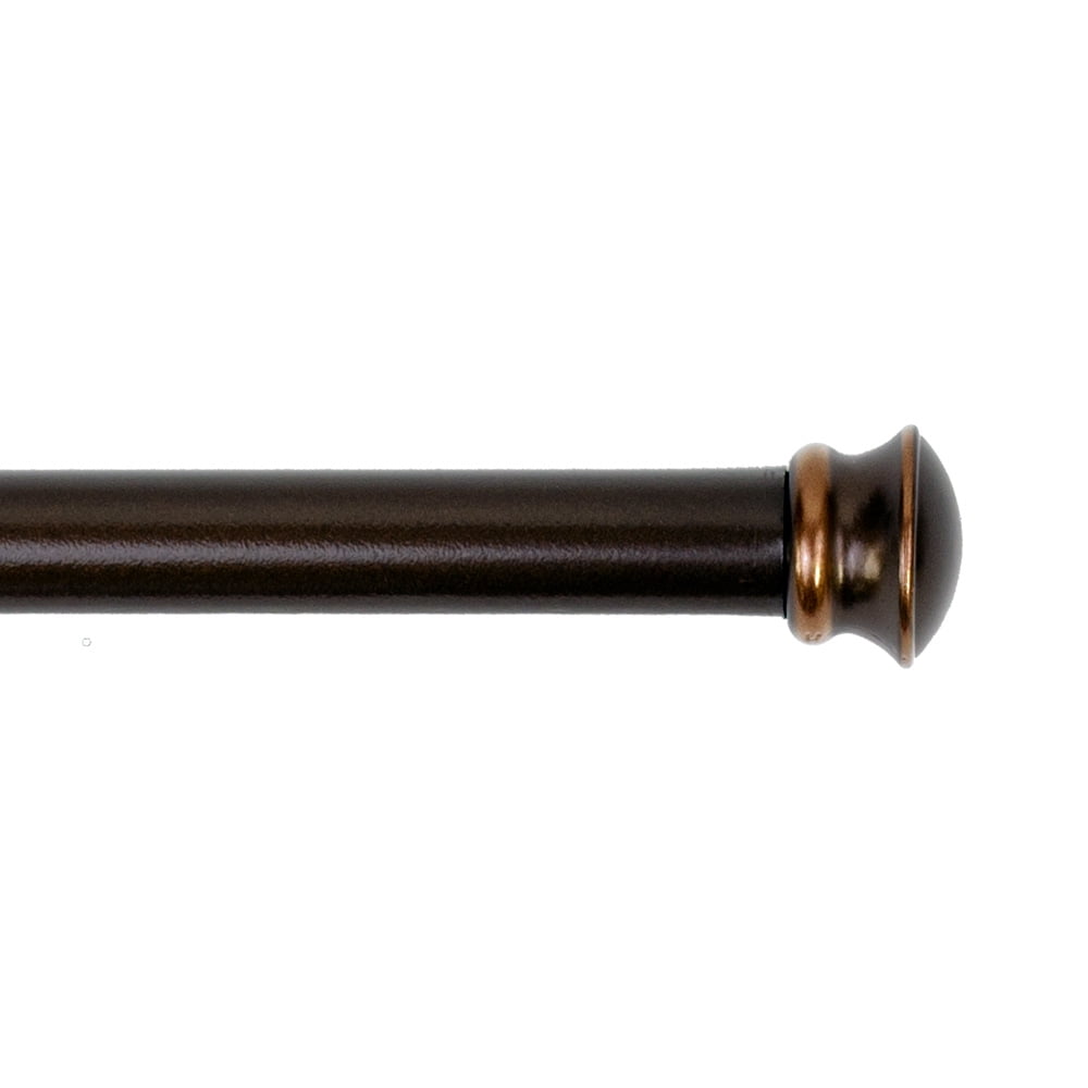 Antique Bronze Finishing,1Pack Inch Diameter with Finials 28 to 48 inch,5/8 Matte Black WL.Rocaille Window Treatment Adjustable Curtain Rods Set