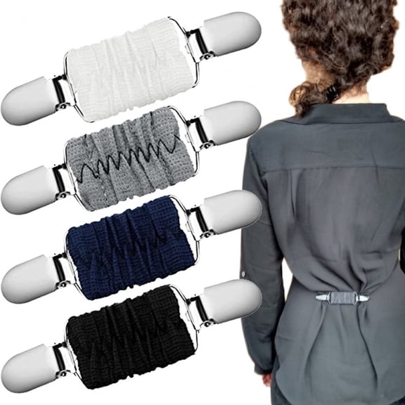 vlrwzc 4 Pcs Fit Dress Cinch Clips, Scarf Clip, Retro Cardigan Collar Clips, Shirt Clip, Dresss Clips Back Cinch, Shawl Clip Sweater Clips for Women