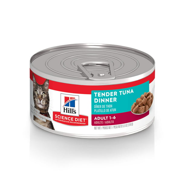 Hill's Science Diet Adult Canned Cat Food, Tender Tuna Dinner, 5.5 oz