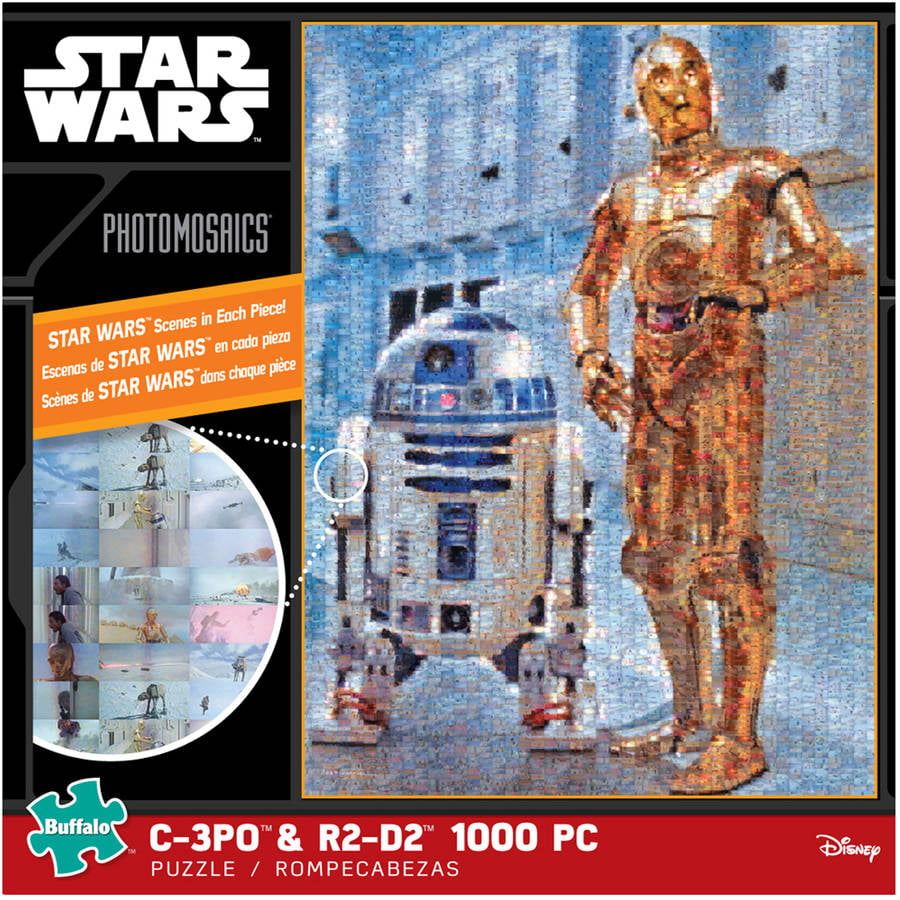 Wars Photomosaics Puzzle, C-3PO & R2-D2, 1000 Pieces - Walmart.com