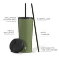thumbnail image 6 of JoyJolt Vacuum Insulated Tumbler with Flip Lid and Straw - 24 oz - Green, 6 of 6