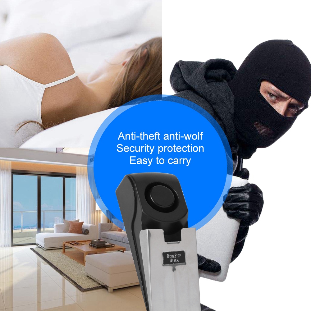 Greensen Door Stop Alert, Door Stop Security Alarm,Portable Wedge