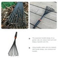 thumbnail image 2 of Raindrops Leaf Rake Heavy Duty Black 1Set Professional Gardening Tool, 2 of 8