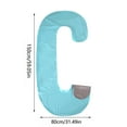 thumbnail image 2 of Pregnancy Pillow with C-Shaped Lumbar Support, Side Sleeping Pillow for Comfort, Removable Cover for Easy Cleaning, Soft and Breathable Material, Stylish Home Decor for Enhanced Sleep Experience, 2 of 6