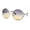 Gold Black Brown, variant on Womens Round Circle Lens Side Visor Retro Sunglasses Silver Grey Mirror
