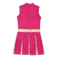 thumbnail image 7 of TiaoBug Girls Cheer Leader Uniform Schoolgirl Dance Dress Stage Performance Cheerleading Outfit Hot Pink 14, 7 of 7