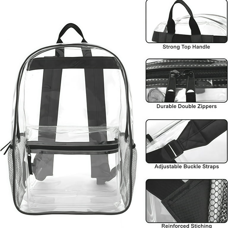Walmart Clear Backpack, 12x12x6, Stadium Approved, for Sports