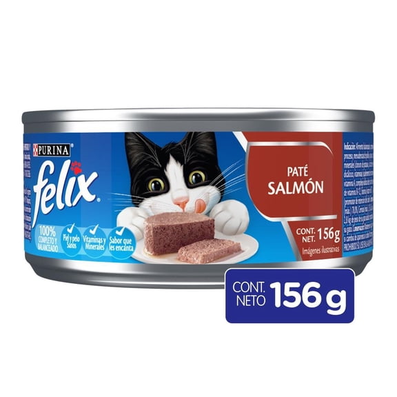 Alimento para Gato Purina Felix Sabor Paté Salmón 156 g