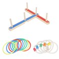 thumbnail image 1 of FONDOTIN Wooden Hoops Toys for Outdoor Play with Multi-colored Design Set, 1 of 8