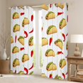 thumbnail image 2 of Rideaux Occultants Mexicains 30 %-50 % Piments Rouges Taco Nachos Burrito, Rideaux et Draperies Nourriture Latine Cinco de Mayo, 38 Pieds'Lx45 Pieds'H, Multicolore, 2 of 6