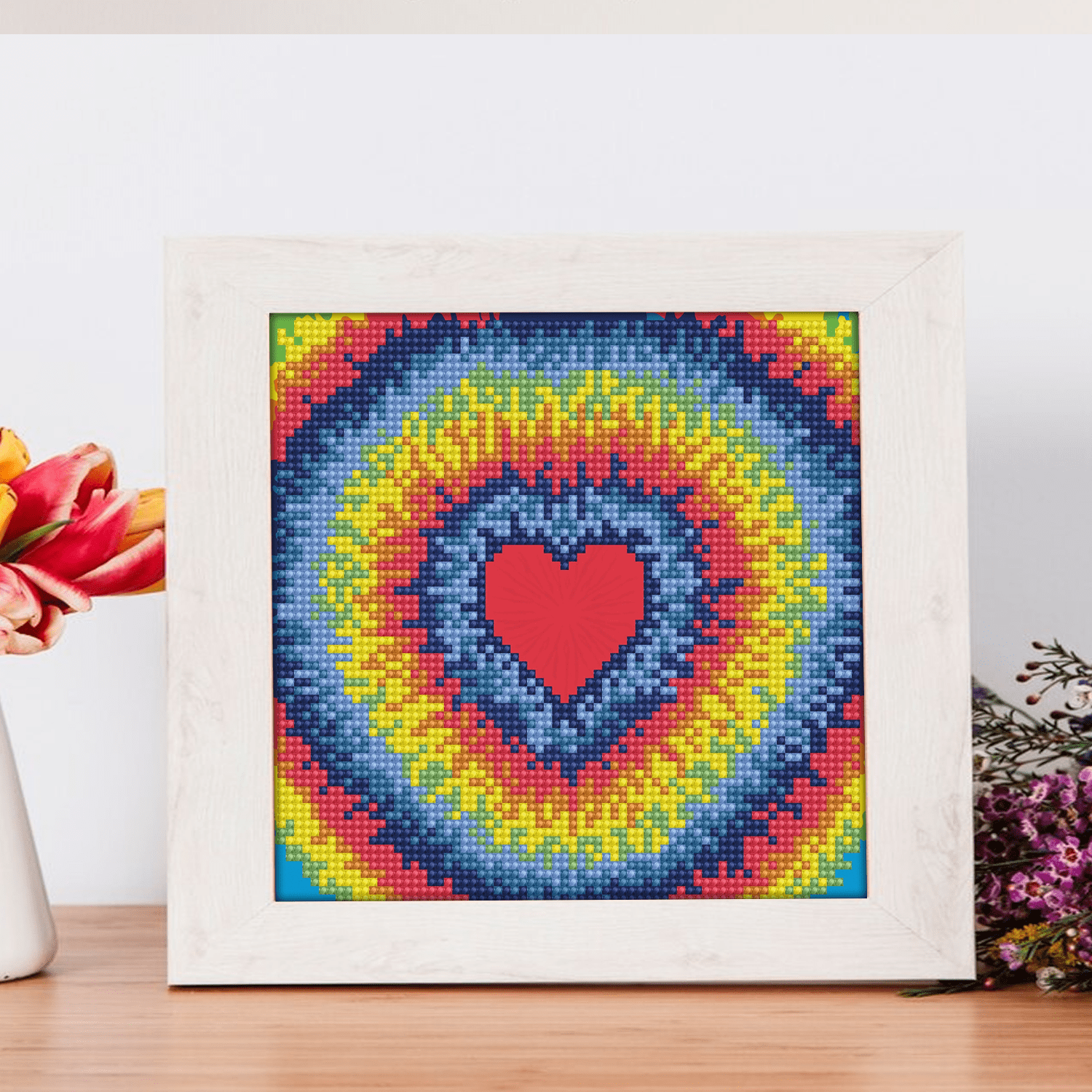 Amazon.com: ATDMS 5D Heart-Shaped Diamond Painting Wooden
