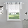 thumbnail image 7 of HOMERRY 54"W x 15"L Sheer Valances Vertical Stripetier Light Filtering Cafe Curtain, Light Gray, 1 Panel, 7 of 7